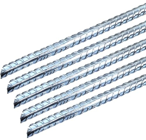 Bodenanker Verzinkter Stahl Bodenpfähle Erdanker Gerade Nagel Zeltnägel Garten Silber Erdnagel für Blumenständer Trampoline Zaun 5 Pcs
