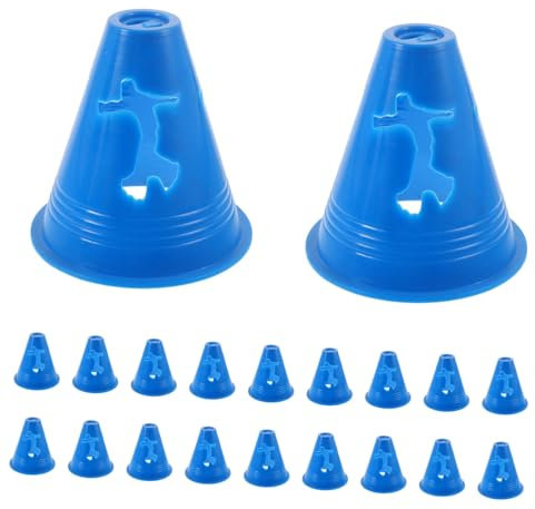 Happyyami 20st Nummerierter Markierungskegel Übungshütchen Beweglichkeitsmarker Basketballkegel Kleine Plastikkegel Agilitätskegel Verkehrskegel Aus Kunststoff Sport Fußball Utensilien