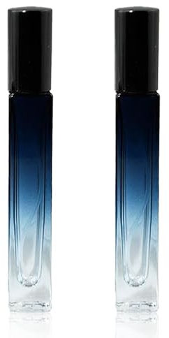 Perfume Atomiser Refillable, Travel Perfume Bottle, Portable Mini Refillable Perfume Atomizer Bottle,Travel Perfume Atomiser Mini Small Empty Spray Glass Bottles-10 ML/2 Packs (Gradient Blue)