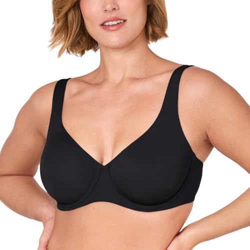 DELIMIRA Women's Confishape Unlined Balconette Bras Black 36DD