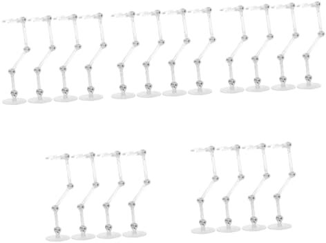 UPKOCH 20pcs Action Figure Display Stand Transparent Doll Holder Base for Model Toys Sturdy Support for Organizing Figures and Collectibles
