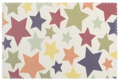 Stern Bunte Oberfläche, 6er Set Tischsets Waschbar Platzsets für Esstisch Hitzebeständig Tablettmatten 30x45cm
