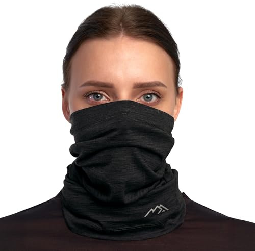 Merino.tech Unisex Merino Schlauchschal Herren & Damen Multifunktionstuch | Loop Schal, Halswärmer, Nahtloses Design, Motorrad und Skifahren, Kratzfrei, Atmungsaktiv, Pflegeleicht, 15 Tragevarianten