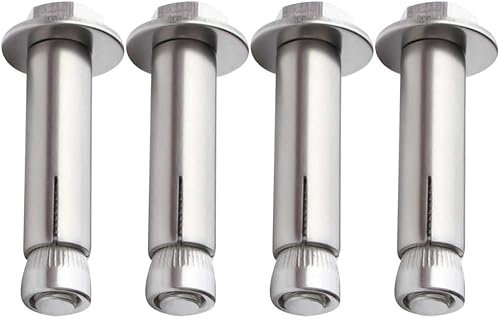 Dehnschrauben, Ankerbolzen, Dehnschraubenhülse hor 4 Stück, 304 Edelstahl Außensechskantmutter Dehnhülse Dehnschraubenbolzen Heavy Duty, M12 x 7 (M12*150/4 Stück)(M12*200/4pcs)