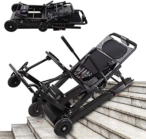 Treppensteiger-Rollstuhl, zusammenklappbar, für die Evakuierung älterer Menschen, 300 kg Kapazität, verstellbarer Crawler Treppensteiger