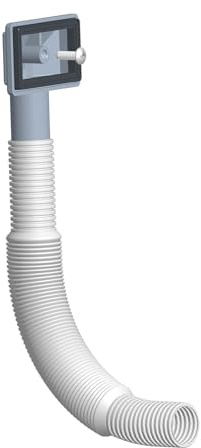 Overflow Pipes, Sink Overflow Kit,Sink Overflow Pipe,Wash Basin Overflow Head, Overflow Tube for Sink Extendible, Sink Overflow Head Overflow Pipe with 200-600mm Overflow Tube for Sink(Rectange)