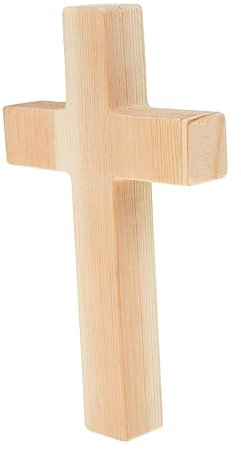 MAGICLULU croce da muro arredamento casa home decor casa arredamento - Crocefisso crocifisso arte della parete religiosa ornamento a forma di croce artigianato in legno di legno Chocolate