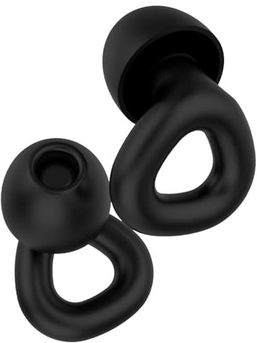 Tappi orecchio per dormire,Orecchie Antirumore, Lavabili Riutilizzabili, Ideali per Sonno Profondo, concentrazione, viaggiare, Relax, con 3 inserti auricolari in S/M/L - 27 dB(Nero)