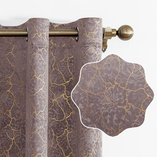 Ystyle Sammetsgardiner om 2 Set, 140x145cm, Gardiner Vardagsrum, Mörkläggningsgardiner, Termiska Gardiner Sammet, Värmeisolerande Gardiner, Gardin Med Öljetter för Vardagsrum Sovrum, Röd