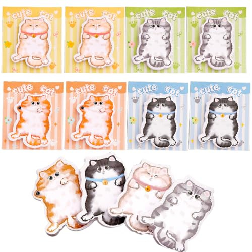COYUN 8 Paket Tiere Haftnotizen Selbstklebende Notizen TierföRmiger Haftnotizblock, Haftnotizzettel Kleine Geschenke für Kinder, für Schule,Zuhause