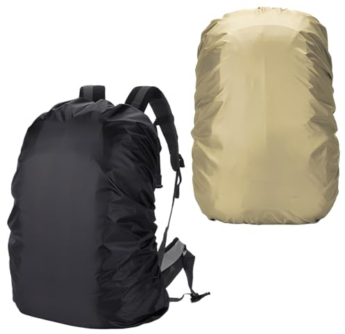 KIRZAX 2 Pièces Protection Sac à Dos Pluie et cartables,protege sac a dos pluie, protection sac à dos pluie, protection sac à dos pluie, Housse imperméable, pour randonnée, Camping & Cyclisme