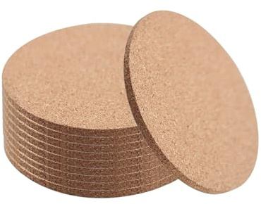 JUKOTA Questo set da 10 pezzi di sottobicchieri in sughero da 10 cm include sottobicchieri per birra, adatti per casa, cucina, soggiorno, camera da letto, ufficio, caffetteria o bar