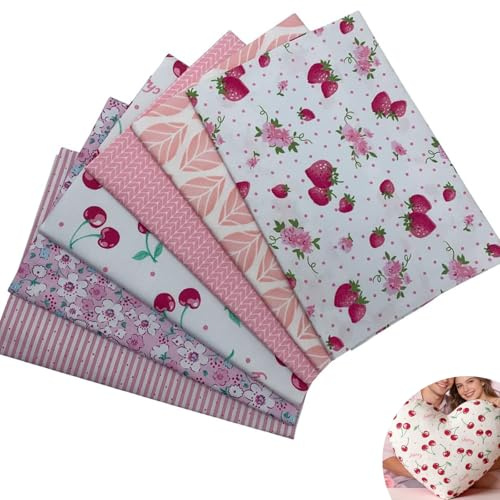 NEUJUS 6er Baumwollstoff Stoffpaket 50x50cm zum Nähen Quilten DIY Stoffe | Stoff Meterware aus 100% Baumwolle, Patchwork Stoffe Paket, Stoffreste zum Nähen, Basteln & Quilten, Verschiedene Designs