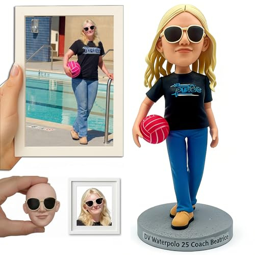 GamGok Individuelle Wackelkopf, personalisierte Actionfiguren, Volleyball-Trainer, handgefertigte Figur, Dekoration für Zuhause, Büro, Geschenk (inklusive Vorschau vor dem endgültigen Handwerk)
