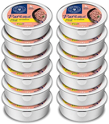 Pure Meat Nassfutter für Katzen | Huhn mit Katzenminze | 12 x 85g