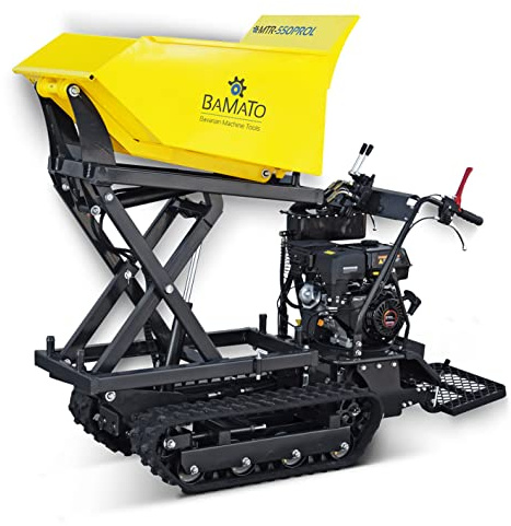 BAMATO Raupendumper MTR-550PROL Minidumper Kipphydraulik | Bis 500 kg Zuladung & 6 kW Motor | Kipphydraulik & Liftfunktion | 110mm Bodenfreiheit