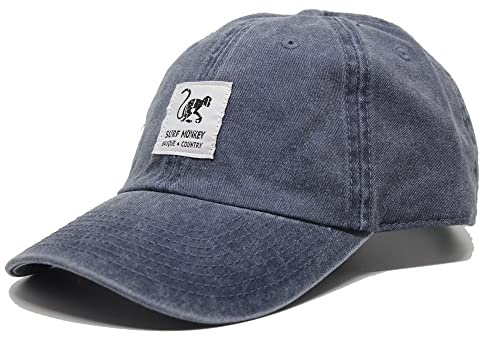 DRESSED IN MUSIC PLAY WITH ME Baseballmütze Classic Surf Monkey® - Dad Cap aus Baumwolle ohne Struktur - Used-Look