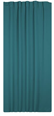Haus und Deko Vorhang Verdunkelungsvorhang 300 x 245 cm Petrol Blickdicht Gardinen Kräuselband Thermovorhang lichtdicht Kälteschutz verdunkelnd für Schlafzimmer Wohnzimmer Kinderzimmer