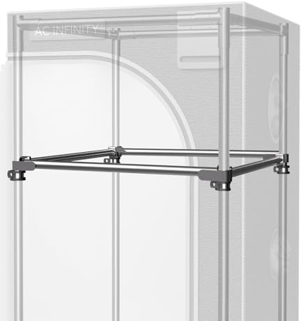 AC Infinity Barras, 60x60cm de Montaje para Tienda de Cultivo, Barras Colgantes de Acero para Poste de Soporte, Kit de CFM Alto para Tiendas de 2x2 Cultivo Interiores