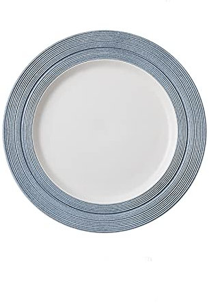 Platos llanos grandes modernos Plato llano de porcelana de cerámica Plato simple de bistec Ramen Plato de aperitivos de 9.8 pulgadas Plato familiar de servicio de restaurante Platos llanos apilables d