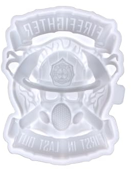 3D Feuerwehrmann Silikonform, 3D Fire Station Feuerwehrmann Epoxidharz Silikonformen Resin Gießformen Wall Decor Resin Mold Handgefertigte Guss Silikonform für Wand Schrank Schreibtisch Dekor