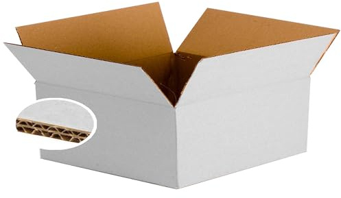 Simpletek - Versandkarton weiß verstärkt mit doppelter Welle | Maße 70 x 54 x 26,5 cm
