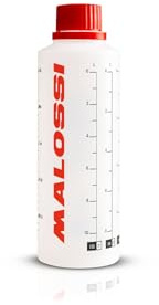Misurino Olio Miscela 2T Malossi Dosatore Olio per Miscela 2 Tempi 250 gr con tappo, scala graduata e percentuali 2, 2.5, 3%