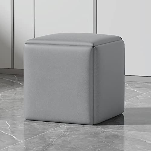Cube Nesting Ottoman Sofa Chair - 5 in 1 Stapelhocker Technologie Tuch Quadratisch Ottomane Fußhocker mit Lenkrollen für Wohnzimmer Esszimmer