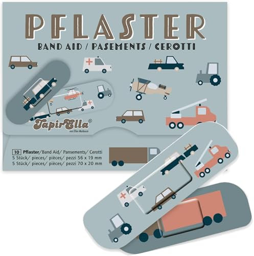 10 Kinderpflaster * AUTOS + FAHRZEUGE * von Lutz Mauder | 14647 | Pflaster Pflasterbriefchen Kinder Heftpflaster Feuerwehr Krankenwagen Flugzeuge LKW PKW