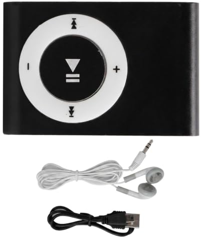 ZenithAur Lettore musicale portatile MP3, lettore MP3 digitale sportivo con mini clip posteriore con memoria da 8 GB, auricolare e cavo USB inclusi (Black)