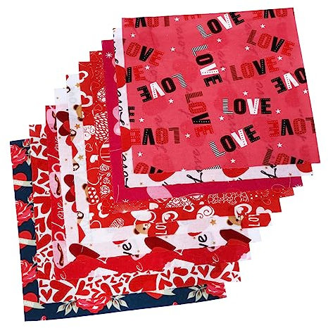 DIYEAH Nähstoff Mit Valentinstags- Herzmotiv 30 Bögen 25 X 25 Kompaktes Mini-nähset Bastel- Und Quiltset
