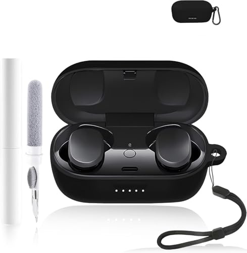 Silicone Protective Case for Bose QuietComfort Earbuds - Durable and Eco-Friendly Bluetooth Earphone Cover with Precise Holes - Black