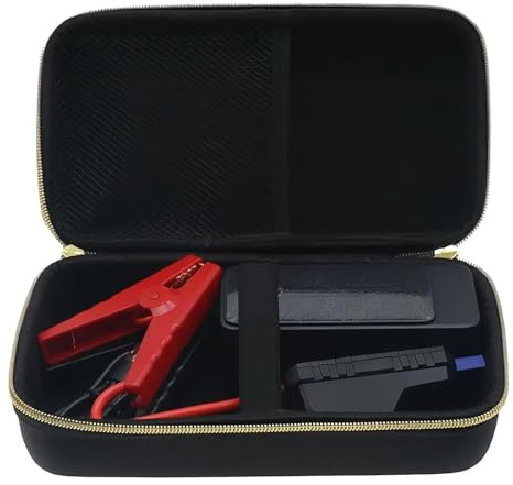 Jump Cable Storage Box, Protective EVA Sleeve, Dustproof Outdoor Carrying Case, 24x12.5x9cm, Hard Shell Organizer for Car, Truck, Pickup, Roadside Accessories