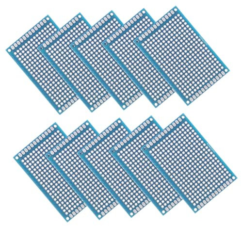 KICHOUSE 10piezas Kit Placas Pcb Doble Cara Para Prototipos Electrónicos Tablero Estable Para Soldadura y Pruebas Proyectos Diy Material Duradero y Multifuncional