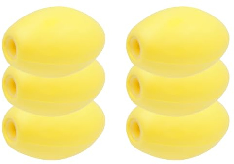 JEZERO Deep Water Fishing Floats: Great for Trail Markers, Dock Floats, Swim Buoy, Kayak Anchor Kit, Pool Buoy, Crabbing & Boats | Yellow, 6 x 3, 6-Pack