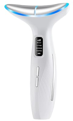 Dispositivo rassodante per il collo, strumento per massaggio viso e collo, bacchetta di bellezza professionale con testa a rullo, massaggiatore dimagrante per rassodare la pelle, strumento per il