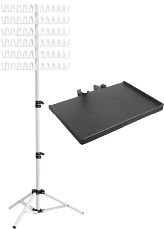 Harilla Support pour extensions de cheveux, robuste, polyvalent, réglable en hauteur, pour tresser les cheveux, Blanc
