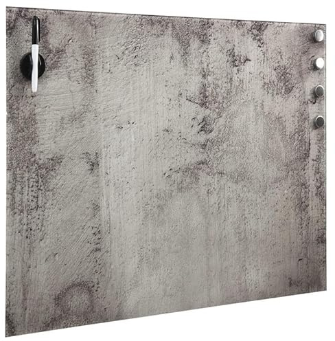 Lavagna magnetica in vetro, 40 x 40 cm, montaggio a parete, lavagna bianca per ufficio, cucina o cameretta dei bambini, forte forza adesiva e superficie antigraffio, ideale per appunti e foto