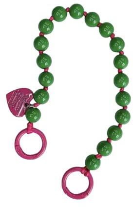 Handykette Kurz 28cm,Perlen Handyband Handyanhänger Charm,Handschlaufe | Handy schmuck Kurze Handgelenkschlaufe Universal Lanyard für Smartphone Schlüssel Tasche Zubehör,Grün