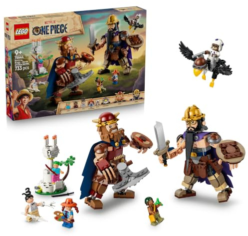 LEGO ONE PIECE Dori Contro Brogi – Giganti di Little Garden - Giocattolo Interattivo con 2 Action Figure e 5 Minifigure - Regalo per Bambini, Bambine e Fan da 9 Anni in su - 75644