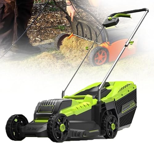 Electric Lawn Scarifier and Aerator with Powerful Motor, Adjustable Depth, and Collection Bag for Yard and Garden Care