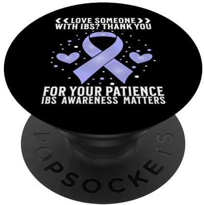 Support IBS Awareness Irritable Bowel Syndrome Warrior Gifts PopSockets Adhesive PopGrip
