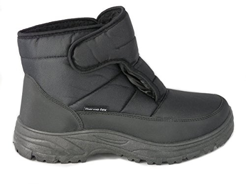 Cushion Walk Thermo-Tex Fleece Lined Men's Snow Boots Size 7-11 (8 UK / 42 EU, Black)