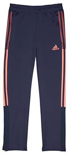 adidas Girl's Tiro Track Pants, Shadow Navy/Acid Red, Small