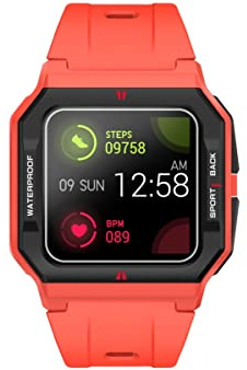 Radiant - Colección L.A. - Reloj Inteligente Smartwatch para Niños - Android + iOS - Caja de 35mm -Notificaciones y Llamadas - Batería: hasta 5 días - Pulsera de Actividad para Adolescentes - Naranja