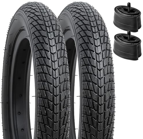 YunSCM Confezione da 2 pneumatici per bici da bambino, 32 x 12,5 cm, ETRTO 57-203 e 12 1/2, con valvola Schrader da 32 mm, compatibili con valvole Schrader da 32 mm 4 Bici Bambino Bicicletta