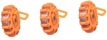 GLEAVI Lot De 3 Feux Clignotants À Led Antichoc Pour Véhicules Éclairage Durgence Éclairage De Bord De Route