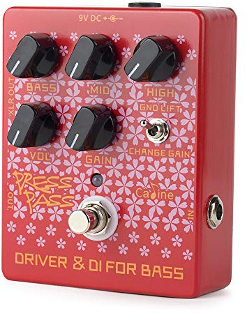 Caline CP-59 - Driver Guitar Efectos electrónicos Pedales para bajo Bass Amp DI Classic Tube Red Pedal
