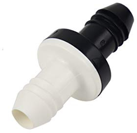 BBTUS 1PCS ABS 3/8 10mm Vakuum Wasser Rückschlagventil für Gas Flüssigkeit | Barb Schläuche inline, Membran Ventil,One Way, Bremse absperrventil für Kraftstoff Gas Luft,Erhältlich als 1/2/ 5er-Pack