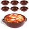 kasalingo 6 Tegami in coccio monoporzione da Forno 15 Cm, terrine di Terracotta Che esaltano Il Sapore Naturale dei cibi, Ciotole in Terracotta per zuppe, Pasta al Forno 100% Made in Italy.